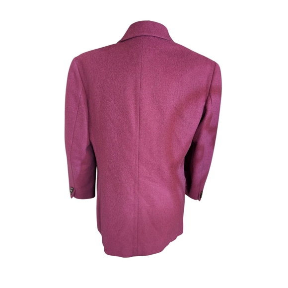 Vtg Talbots 100% Camel Hair Old Money Quiet Luxury Italian Maroon Blazer Sz 12 - Picture 2 of 10